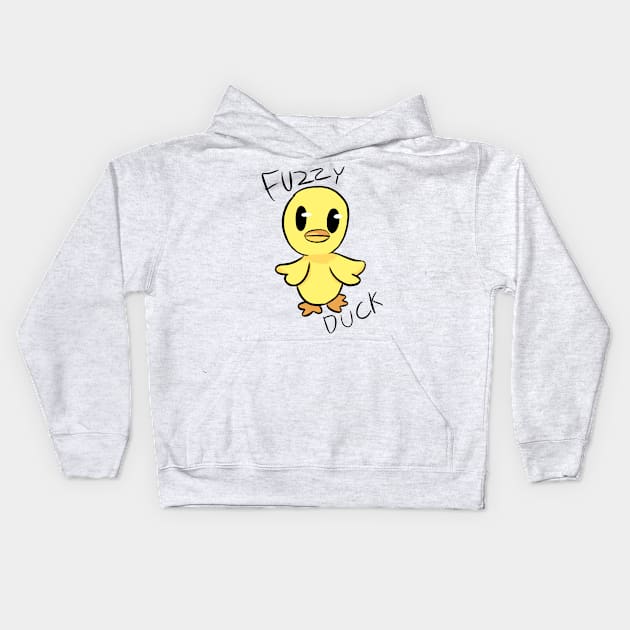 Fuzzy Duck Kids Hoodie by Haphazardly-E